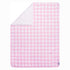 Trend Lab Pink Buffalo Check Flannel and White Faux Shearling Baby Blanket, 30 in x 40 in...