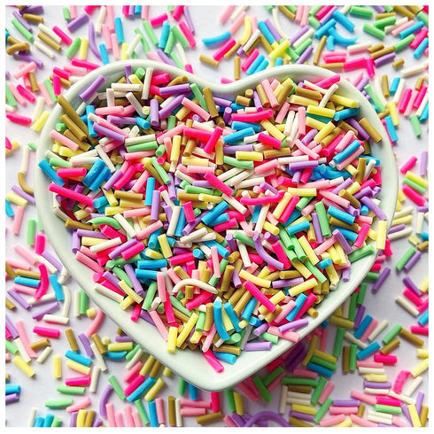 50g Fake Sprinkles Resin Sprinkles Fake Candy Sprinkles Clay Sprinkles Polymer Sprinkles Polymer Clay Slices for Nail Art DIY Crafts Cake Phone Ca...