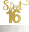 Sweet 16 Cake Topper, 16th Birthday Cake Topper, Happy Birthday Party Decoration with Gold Glitter...