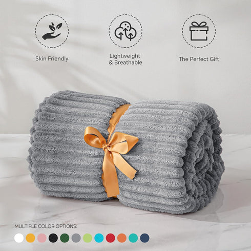 BEDELITE Baby Blankets for Boys Girls 30"x 40" - 3D Ribbed Jacquard Cute Fuzzy Fleece Blanket, Warm and Breathable Soft Cozy Infant Toddler Blanke...