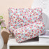 2 Pcs Quilted Makeup Bag Floral Cosmetic Bag Cotton Large Travel Coquette Toiletry Puffer Bag Aesthetic Cute Glossier Makeup Bag for Women Girls...