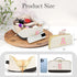 2Pack Personalized Makeup Bag,Preppy Stuff Cosmetic Bag with Initial Makeup Brush Bag Mother's Day Gift Travel Makeup Bag Pouch Monogram Makeup Ba...