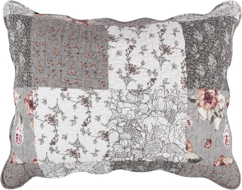 Barefoot Bungalow Giulia Pillow Sham, Standard, Gray...