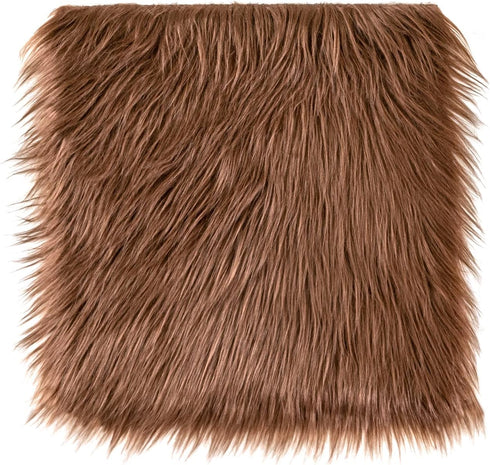 Faux Fur Fabric for Crafts, Gnomes, Animal Costumes, Cushions, Decorations Brown 10x10in...