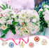 360 Pcs Rhinestone Buttons Flower Buttons Sets, DIY Flat Back Flower Rhinestone Buttons, Faux Pearl Embellishments Buttons Crystal Glass Beads for...