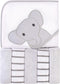 Hudson Baby Unisex Baby Hooded Towel and Five Washcloths, Modern Elephant, One Size...