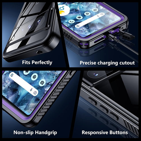for Google Pixel 8 Pro Case Waterproof,Built-in?Screen & Camera Lens Protector??IP68 Underwater? Full Body Heavy Duty Protection?12FT Military Sho...