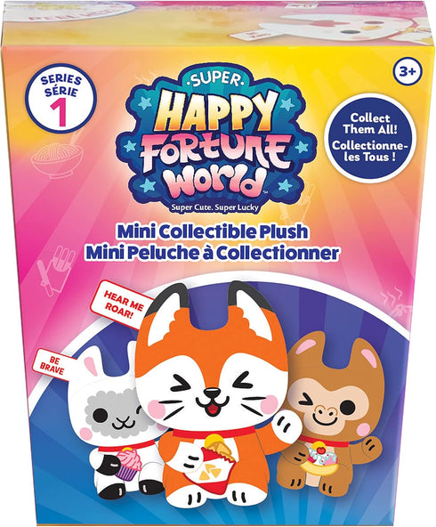 Super Happy Fortune World Mini Collectible Stylized Plush Stuffed Animals, Pack of 3, Kids Toys for Ages 3 Up by Just Play...
