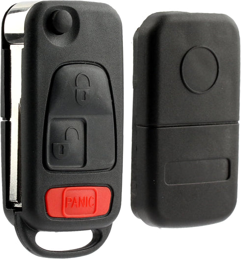 KeylessOption Replacement Keyless Entry Remote Fob Clicker Flip Key Shell Case...