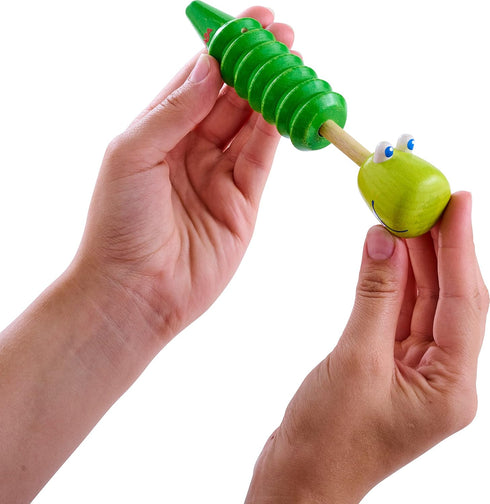 HABA Crocodile Slide Whistle - Wooden Musical Instrument for Ages 2+...