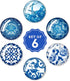 Jolitee Blue and White Chinoiserie Glass Magnets, Strong Kitchen Refrigerator Magnets, Small Decorative Magnets for Whiteboard Cabinets, Cute Frid...