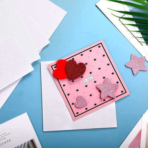 Zonon 24 Sheets Foam Dots Dual-Adhesive Foam Tapes 3D Square Strip Round Adhesive Mount for DIY Handmade Crafts, Card Making Or Office Supplies...