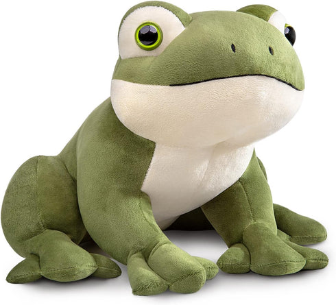 ZHONGXIN MADE Giant Frog Plush - Lifelike 13 Inch Seated Frog Stuffed Animal, Green Reptile Frog Plush, Super Soft Plush Doll, Plush Toys for Kids...