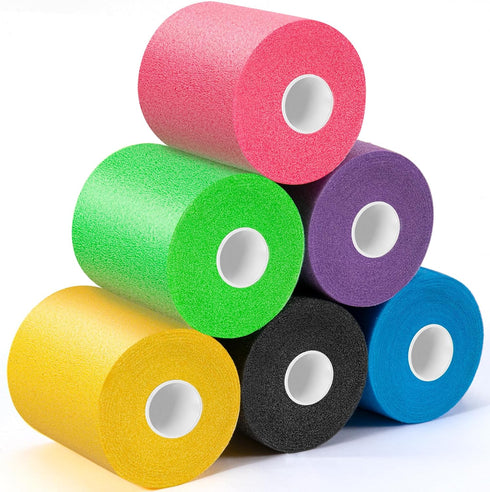 Upgraded 6 Pack Pre Wrap Athletic, Multi Color Prewrap Athletic Tape for Hair Soccer, Soccer Sports Pre Wrap Tape, Pre-Wrap Foam Underwrap Tape - ...