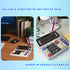 Lily's Home Large Desktop Calculator with Built-in Pen and Pencil Holder. 12-Digit Large Display, Dual Power Battery and Solar - Ideal for School ...