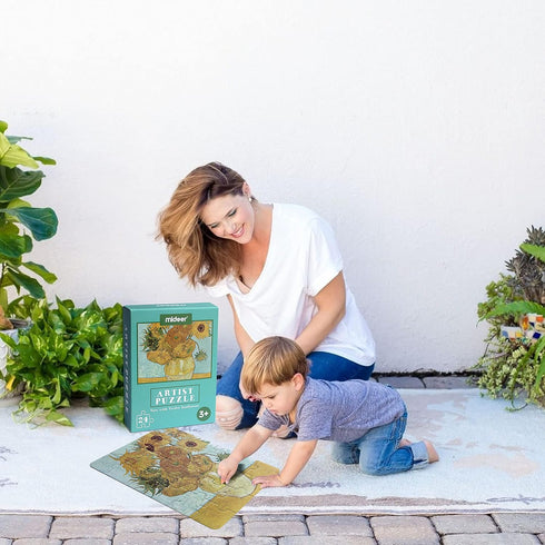24 Pieces Twelve Sunflowers Puzzle, Toddler Artist Puzzles for Kids Ages 3-5, 4-8 Easy-an Intellectual Decompression Entertainment Game and Presch...