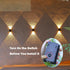 ASLIDECOR Solar Wall Lights UP and Down,Warm White Fence Lighting Waterproof Deck Step Light for Arbor Patio Yard...