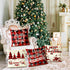 Christmas Pillow Covers 18x18 Set of 4 - Red Black Buffalo Check Plaid Decor - Indoor Outdoor Xmas Throw Pillow Cases for Sofa Couch...