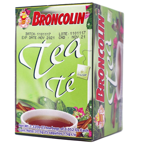 Broncolin Tea, Natural Remedy, Herbal Tea made with Plant Extracts, 2-Pack of 25 Tea Bags, 2 Boxes...