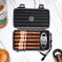 Flauno Travel Cigar Humidor Case - Portable Cigar Box with Humidifier Disc & Cigar Cutter | Waterproof | Airtight | Durable (Holds up to 10 Cigars...