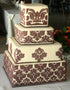 Designer Stencils C405 Damask Cake Tier 5 Cake Stencil, Beige/semi-transparent 3.1" x 13.5"...