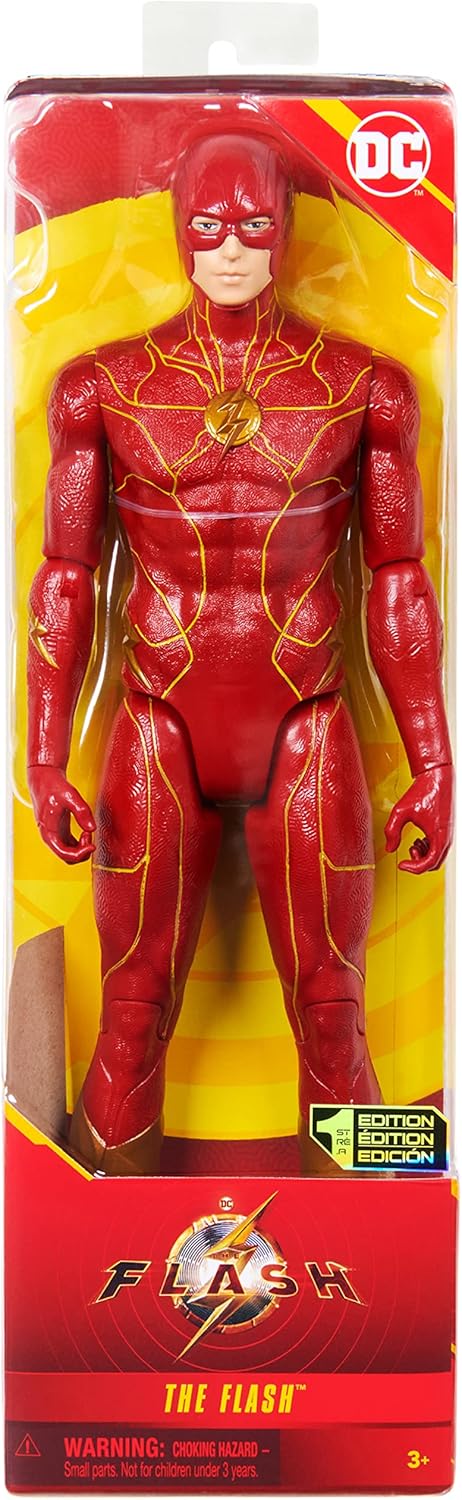 DC Comics, The Flash Action Figure, 12-inch The Flash Movie Collectible, Kids Toys for Boys and Girls Ages 3 and up...