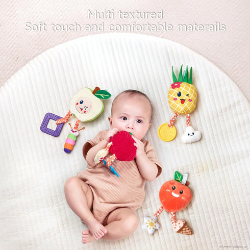 OR OR TU Baby Toys for 3 6 9 12 Months, Hanging Toys Fruit Rattles Infant Newborn Stroller Mobile Toys Car Seat Crib Plush Wind Chime for Boys Gir...