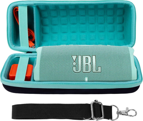 co2CREA Hard Carrying Case Replacement for JBL Charge 4 / replacement for JBL Charge 5 Waterproof Portable Bluetooth Speaker (Black Case + Inside ...