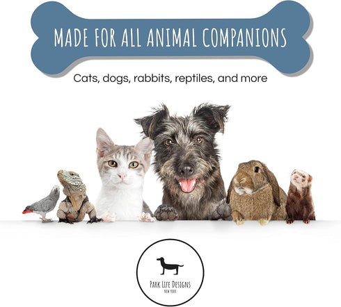 Park Life Ceramic Pet Bowls – Food Water Bowls for Dogs and Cats - Cute Pet Bowl for Small Medium and Large Size Dogs and Cats - Puppy Bowls (Smal...