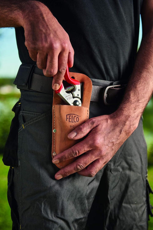 Felco Leather Holster (F 910) - Tool Pouch for Pruning Shears or Construction / Utility Tools 26 x 16 x 12 cm...