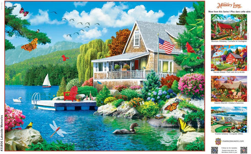 Masterpieces 300 Piece EZ Grip Jigsaw Puzzle - Lakeside Memories - 18"x24"...