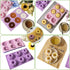 Mini Bundt Cake Pan 3pcs Silicone Fluted Tube Cake Pans, 6Cavity Heritage Bundtlette Cake Silicone Mold for Baking Non Stick Fancy Molds (Purple+B...