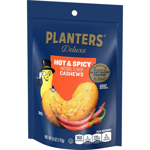 PLANTERS Deluxe Hot 'N Spicy Cashews, 6 oz. (8-pack)...