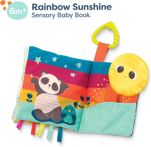 B. toys- B. baby – Interactive Soft Baby Book – Rainbow Sunshine- Baby Developmental toy- Cloth Book for Babies – Sensory Features – 6 Months +...