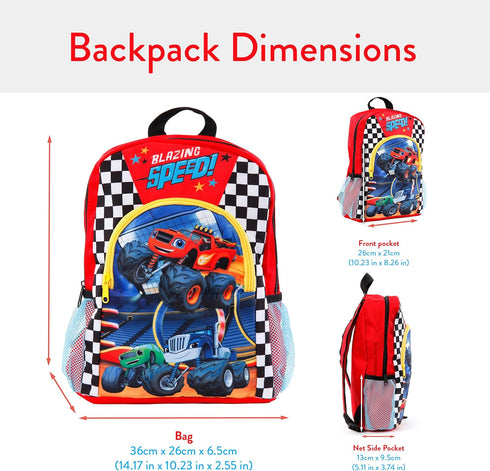 Blaze and The Monster Machines Backpack | Boys Backpacks | Monster Trunk School Bags for Kids...