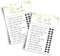 Black and Gold Bridal Shower Games - 25 Cards - He Said She Said Bridal Shower Game, What Did the Bride and Groom Say Guess Who Wedding Activity -...