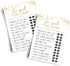 Black and Gold Bridal Shower Games - 25 Cards - He Said She Said Bridal Shower Game, What Did the Bride and Groom Say Guess Who Wedding Activity -...