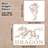 8 Pcs Dragon Stencils Airbrush Stencils Tattoo Stencil Paint Stencils Reusable Plastic Dragon Stencil for Painting on Wood Furniture Wall DIY Craf...