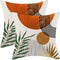 Boho Mid Century Pillow Covers 18x18 Set of 2,Orange Gold Throw Pillowcase Geometric Aesthetic Sunset Outdoor farmhouse Cushion Cover for Sofa Cou...