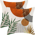 Boho Mid Century Pillow Covers 18x18 Set of 2,Orange Gold Throw Pillowcase Geometric Aesthetic Sunset Outdoor farmhouse Cushion Cover for Sofa Cou...