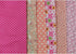 UOOOM 6pcs 50 x 50cm Patchwork Cotton Fabric DIY Handmade Sewing Quilting Fabric Different Designs (Tone-Pink)...