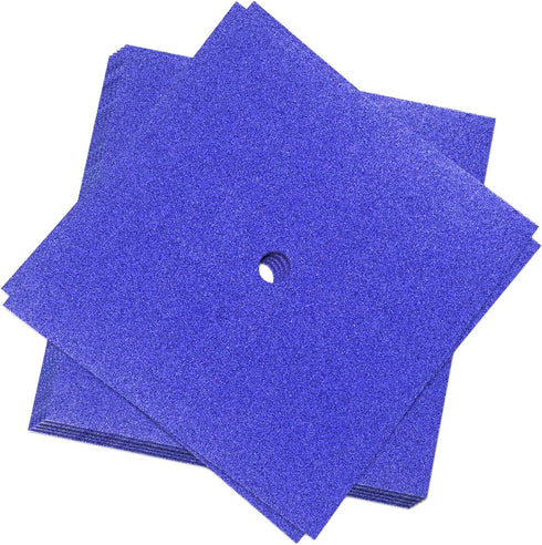 10 Pieces Navy Blue Glitter Cardstock Premium Construction Paper for Grad Caps Decorations, Crafts and DIY Scrapbook Supplies, 10 x 10 Inch, 300 G...
