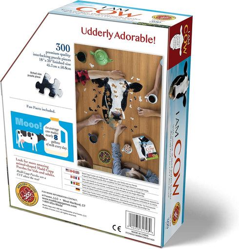 Madd Capp Puzzles - I AM Cow - 300 Pieces - Animal Shaped Jigsaw Puzzle...