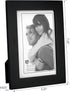 Malden 4x6 Picture Frame - Wide Real Wood Molding, Real Glass - Black...