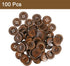 uxcell 100Pcs Wooden Buttons, 28mm 4 Hole Round Wood Button Wood Sewing Button Dotted Line Pattern for Sewing DIY Craft Clothing, Dark Brown...