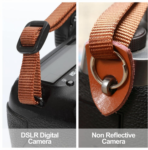 Padwa Lifestyle Pink Vintage Embroidered Camera Strap - 2" Wide Cowhide Head Camera Straps,Cotton Woven Adjustable Shoulder & Neck Strap for All D...