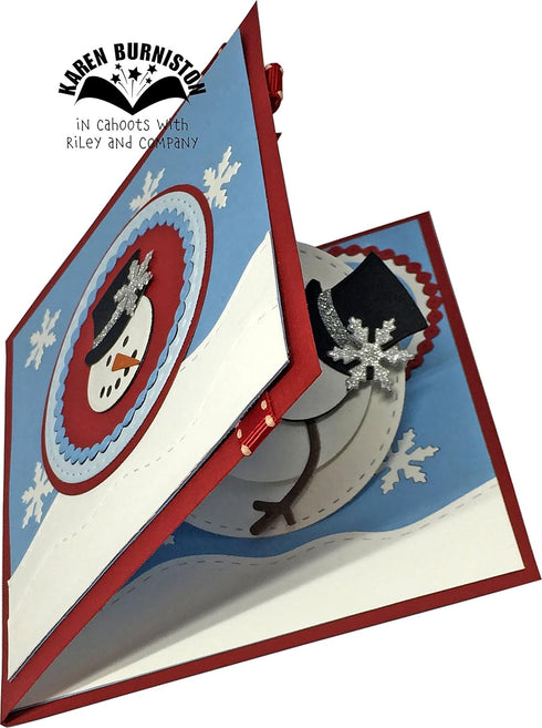 KB Riley 1012 Karen Burniston Dies-Snowman Twist Circle Pop-Up...