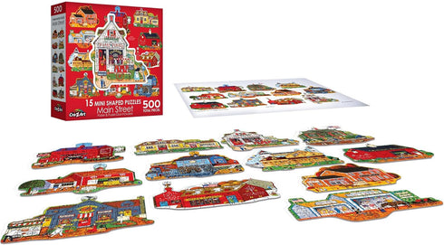 RoseArt - Mini-Shaped - Main Street - 500 Piece Jigsaw Puzzle for Adults...