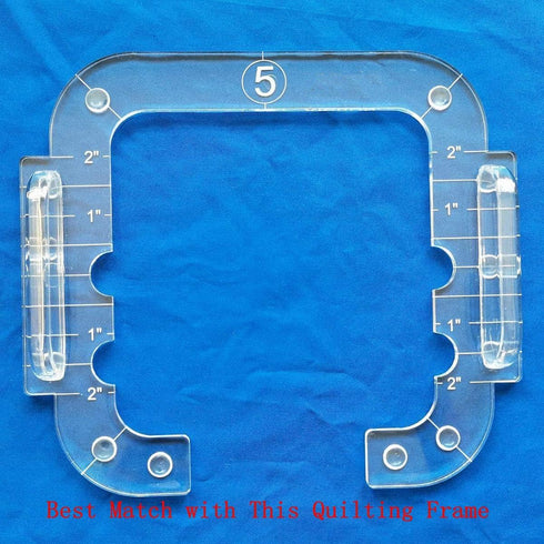 HONEYSEW Free Motion Quilting Template Series 5 with Quilting Frame for Domestic Sewing Machine Ruler (Bubble Border Template)...