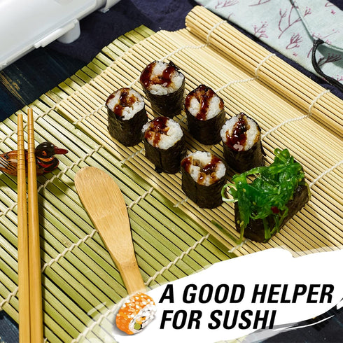 ISSEVE Sushi Making Kit Sushi Bazooka Maker with Bamboo Mats and Chopsticks, Paddle, Spreader, Sushi Knife, DIY Sushi Roller Machine...